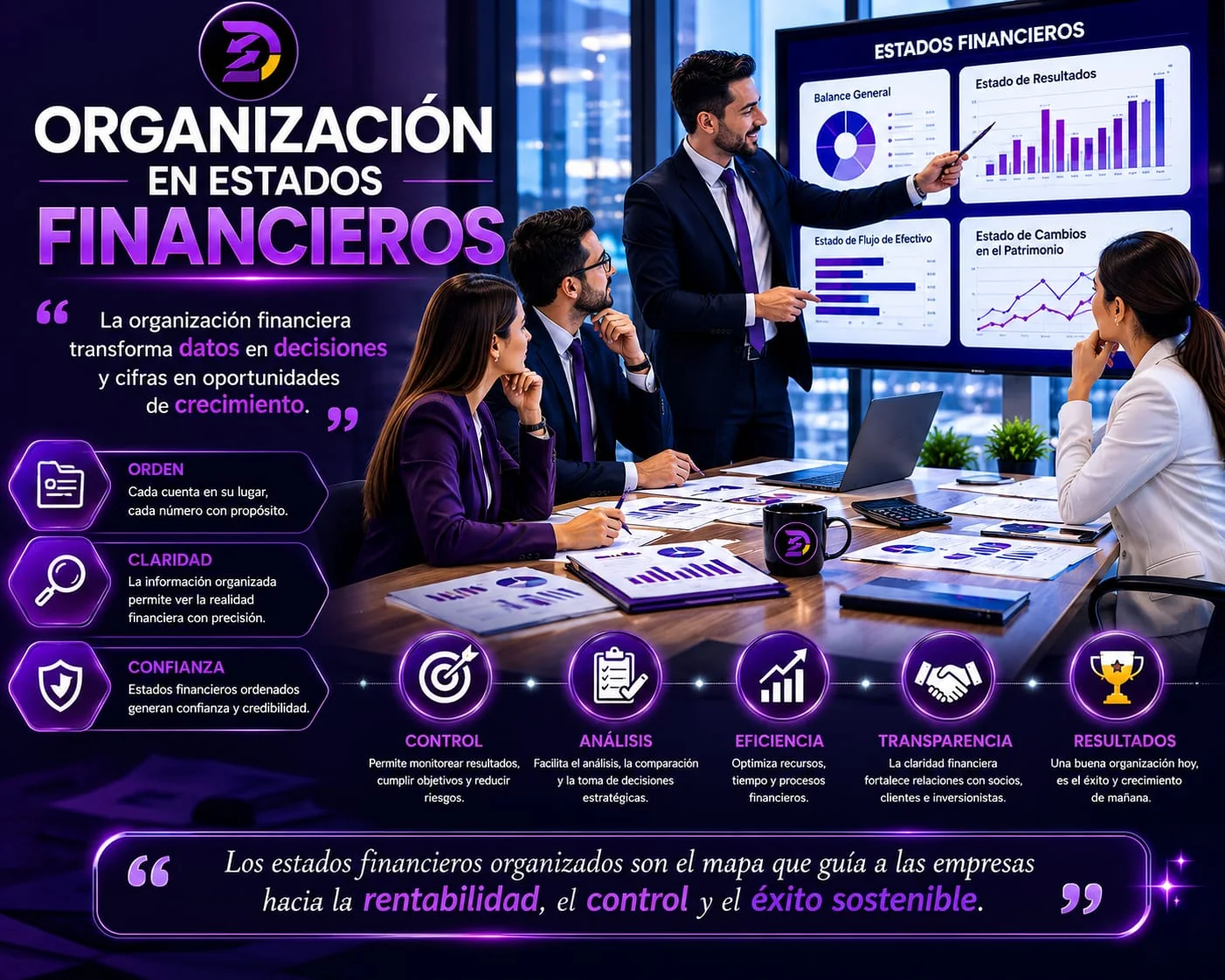 Organización en los estados financieros